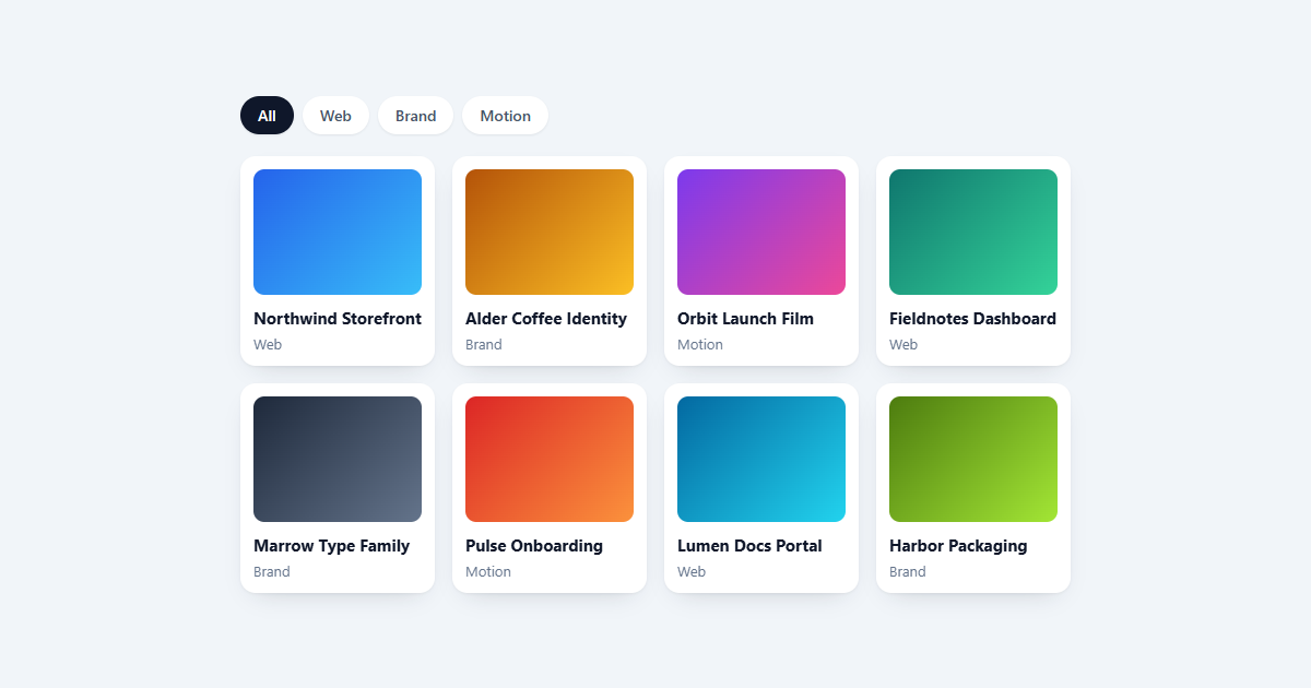 View Transitions Grid Filter JS