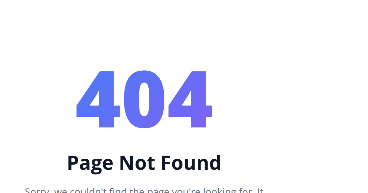 Visual 404 Error Page CSS