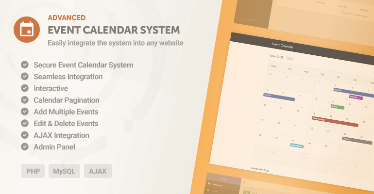 Advanced Event Calendar System