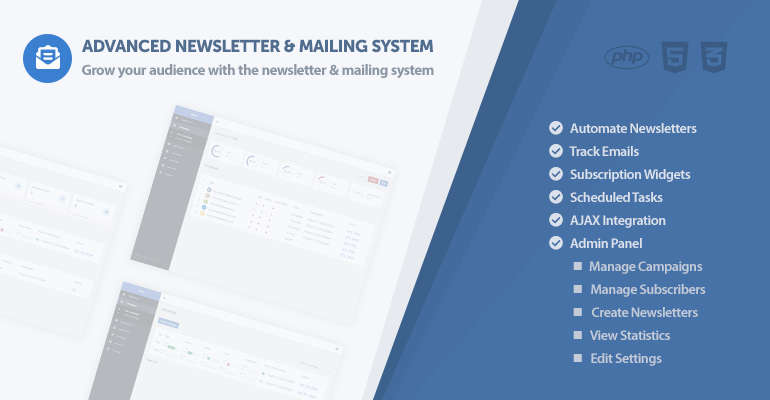 Advanced Newsletter & Mailing System