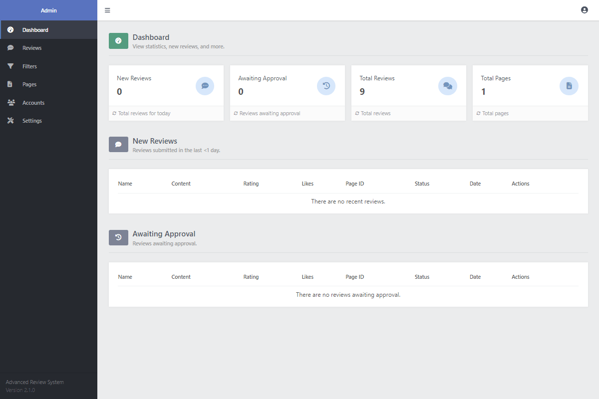 Admin Dashboard