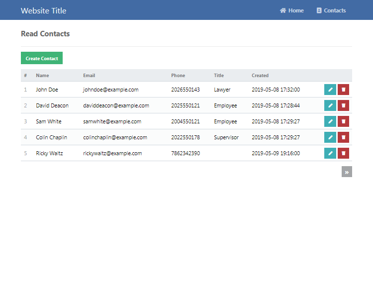 CRUD Application with PHP, PDO, and MySQL