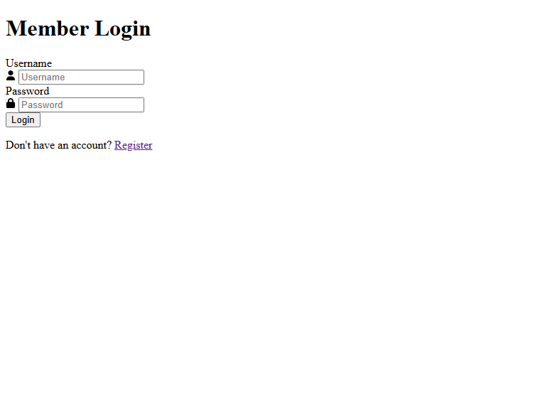 Basic HTML Login Form Layout