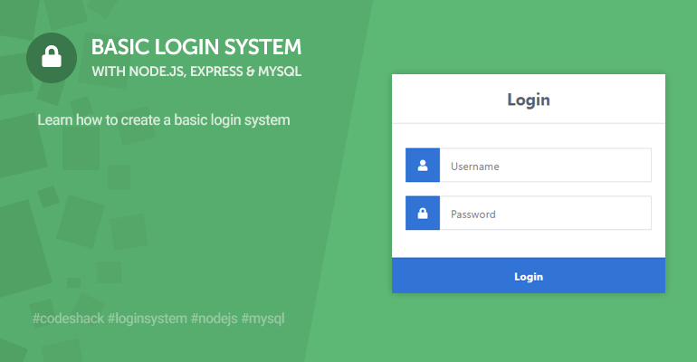 Basic Login System With Node Js Express And Mysql