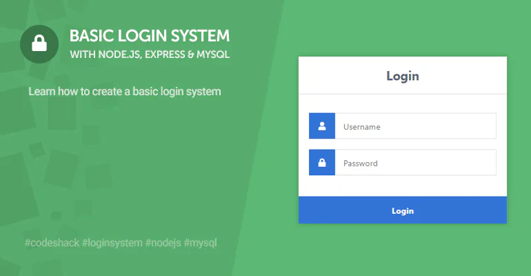 Basic Login System with Node.js, Express, and MySQL