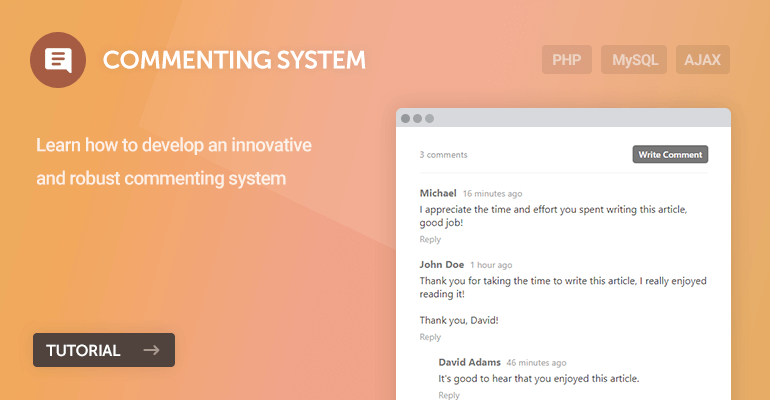 Commenting System with PHP, MySQL, and AJAX