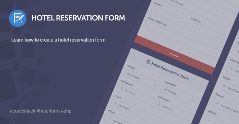 Hotel Reservation Form with PHP