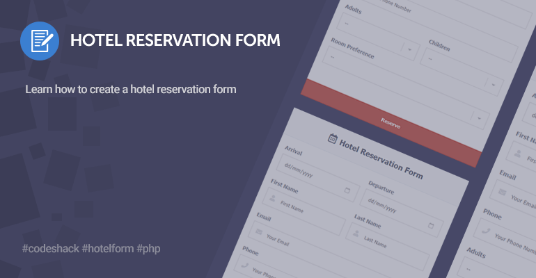 Hotel Reservation Form With PHP