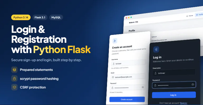 Login and Registration System with Python Flask and MySQL