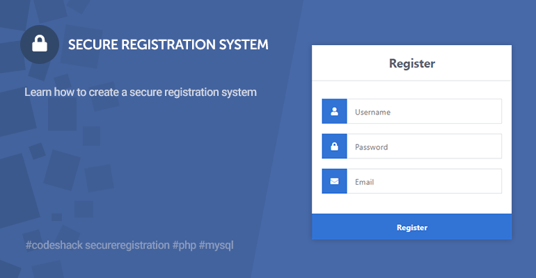 Tegenstander Onzin kan zijn Secure Registration System with PHP and MySQL
