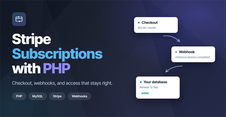 Stripe Subscription System with PHP and MySQL