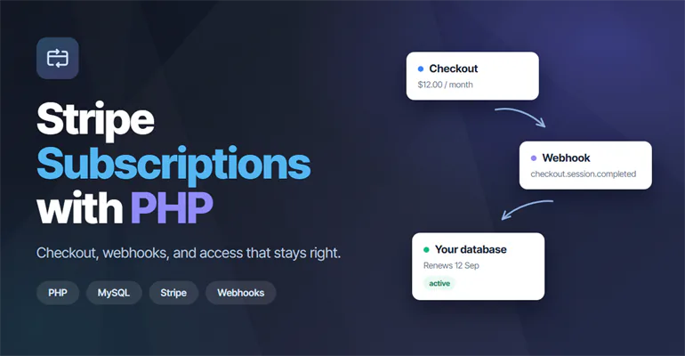 Stripe Subscription System with PHP and MySQL