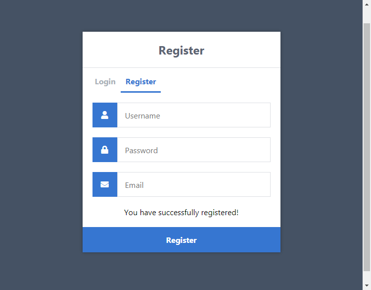 Python Registration Form