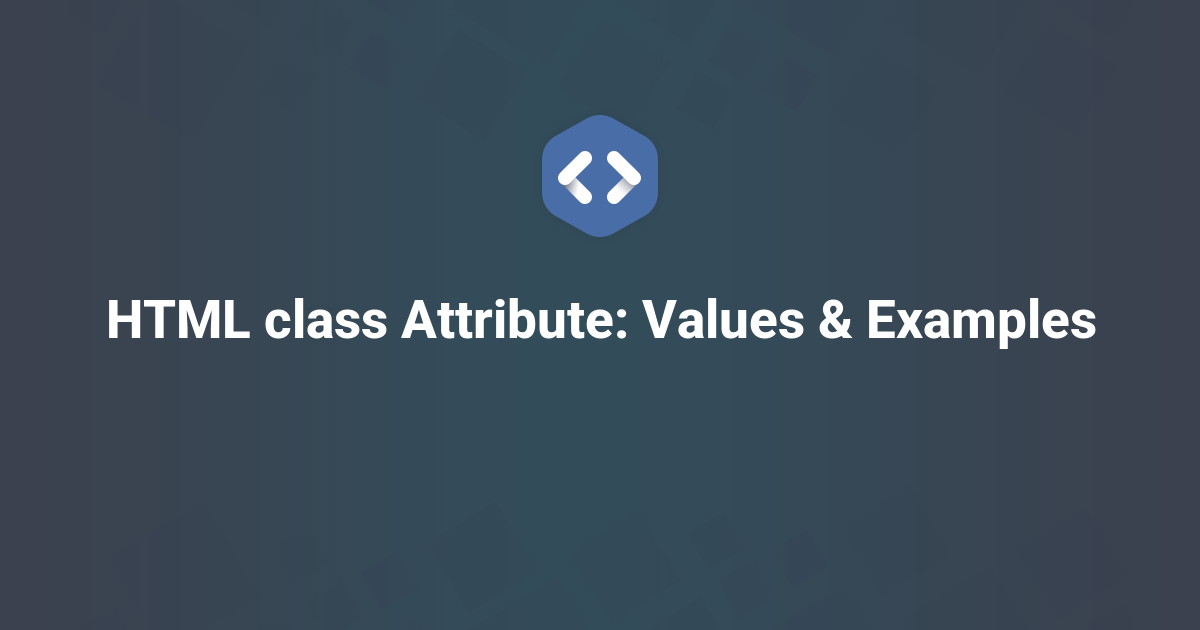 HTML class tag