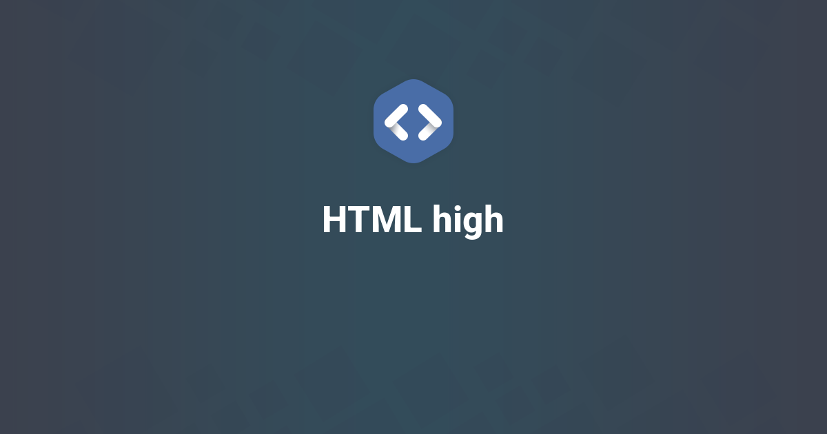 HTML high tag