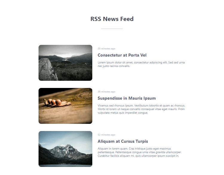 RSS News Feed Populated with PHP