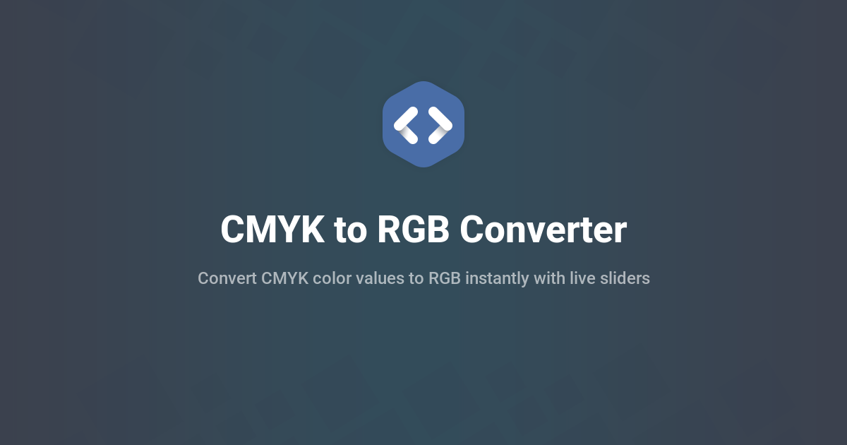 CMYK to RGB Converter - Free Online Color Tool