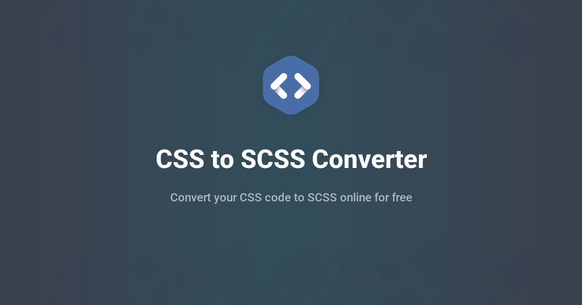 CSS to SCSS Converter - Convert your CSS code to SCSS online