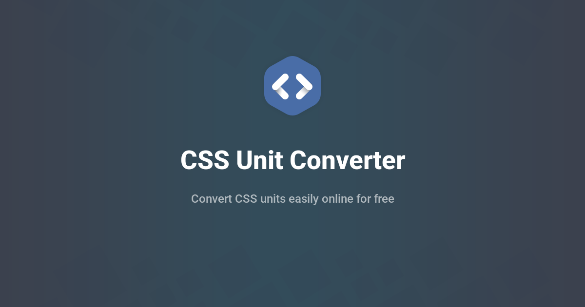 CSS Unit Converter - Convert CSS Units Online