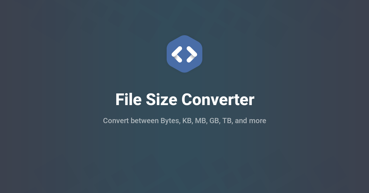 File Size Converter - Bytes, KB, MB, GB, TB, PB