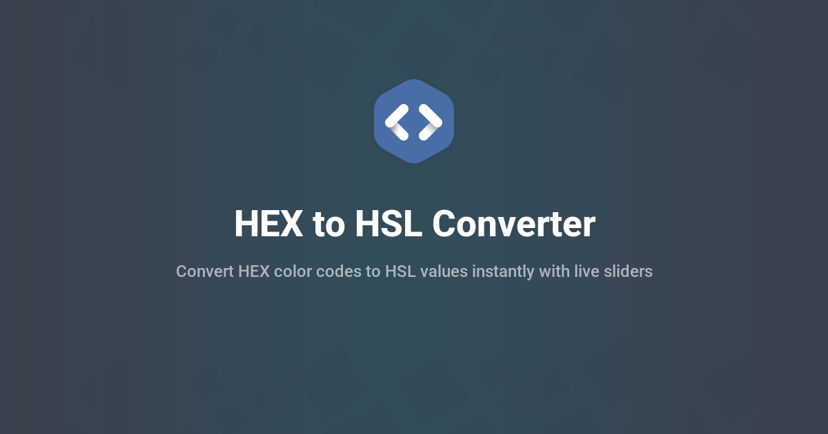 HEX to HSL Converter - Free Online HEX to HSL Color Tool