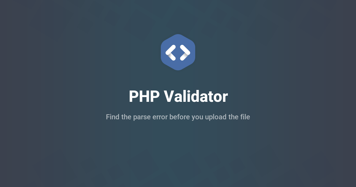 PHP Validator - Free Online PHP Syntax Checker