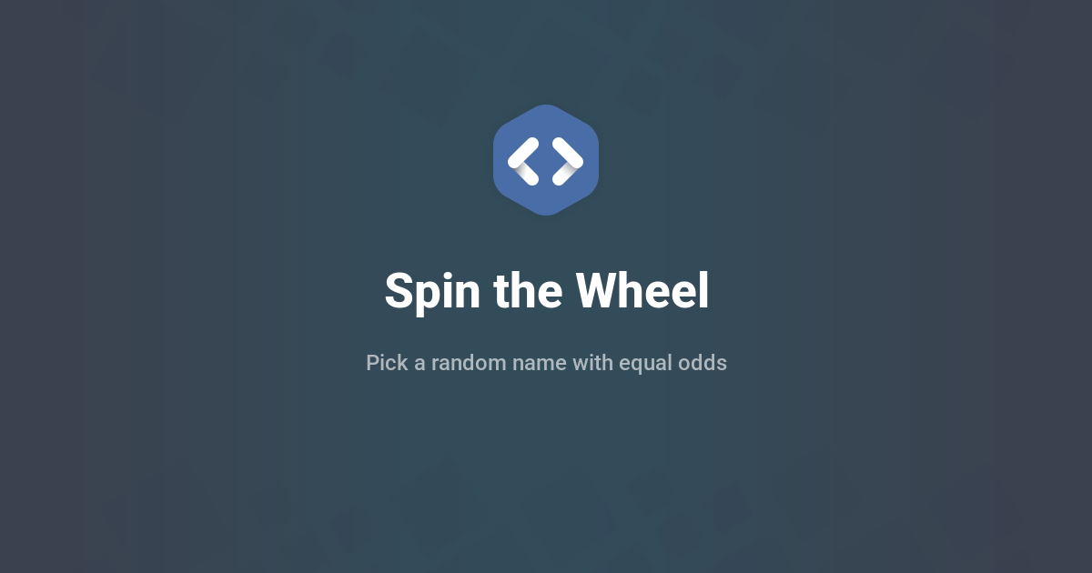 Spin the Wheel - Wheel Spinner and Random Name Picker