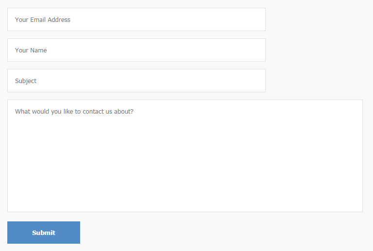Contact Us Form Design